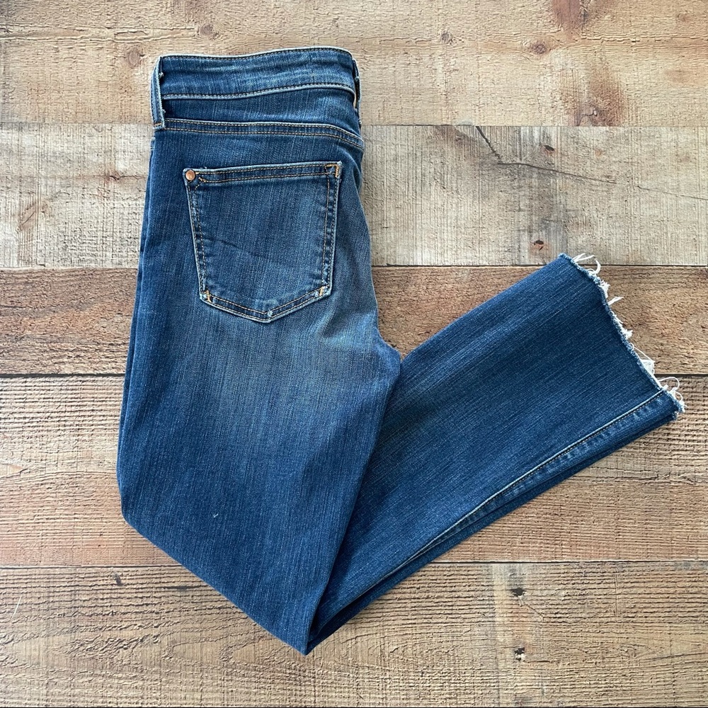 Anthroplogie Pilcro and the letterpress Anthro Straight Leg STET Jeans Raw Hem